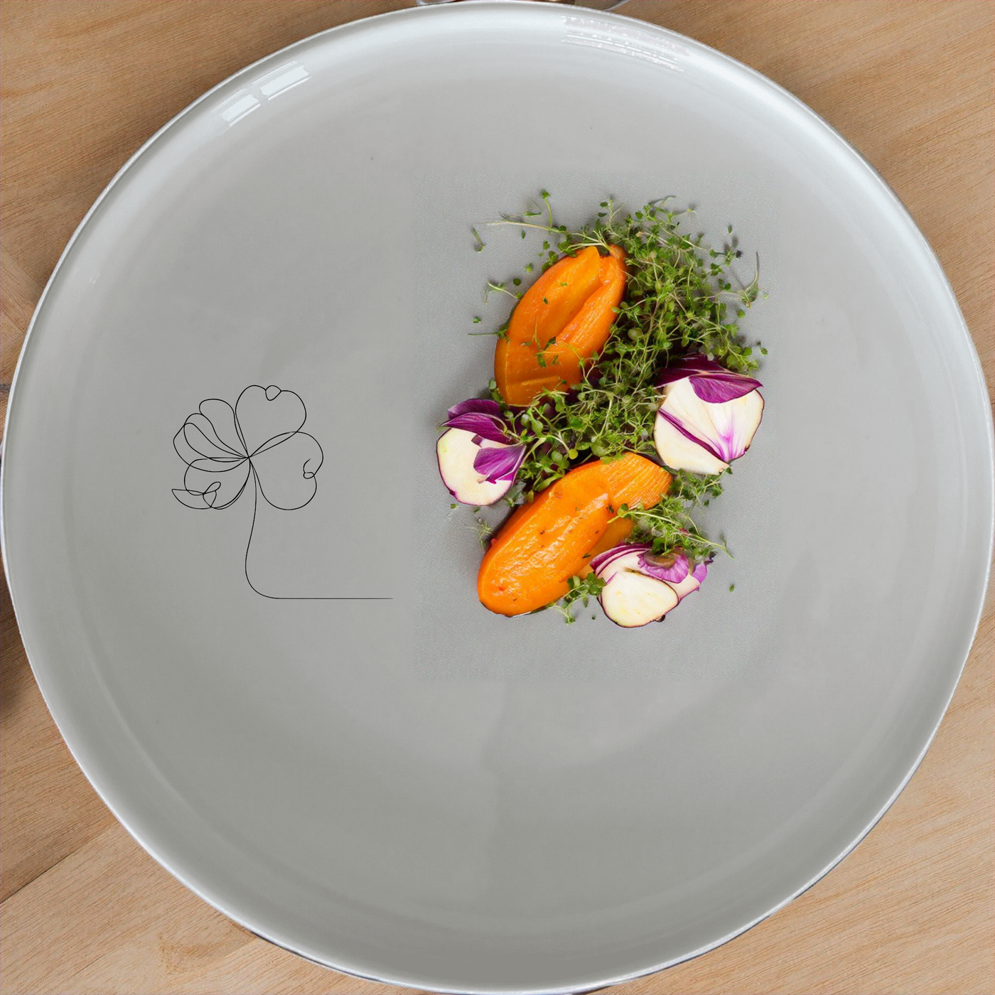 The Delicate Flower Petals Dinnerware Set of 12 - Range 2 brings an elegant touch to your dining experience with its subtle floral design.