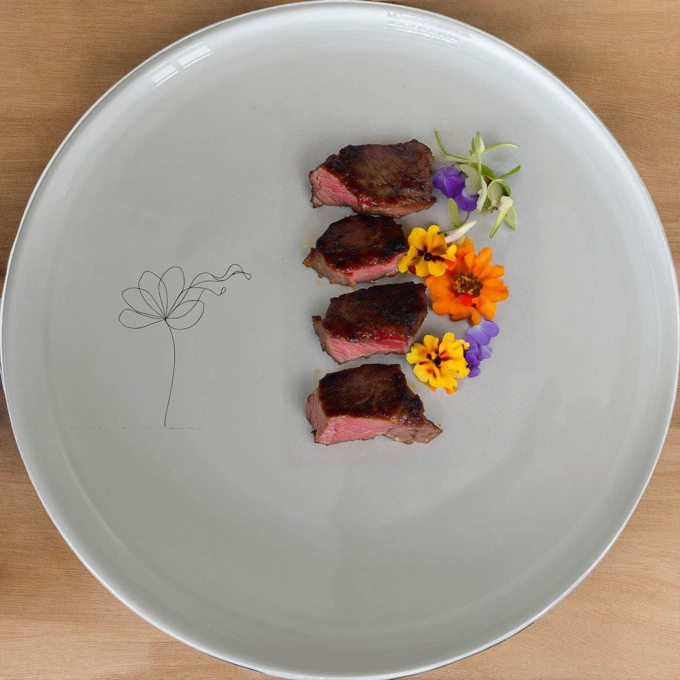 Delicate Flower Petals Dinnerware Set of 12 - Range 3 is a stunning collection of ceramic plates featuring elegant floral designs, perfect for any dining occasion.