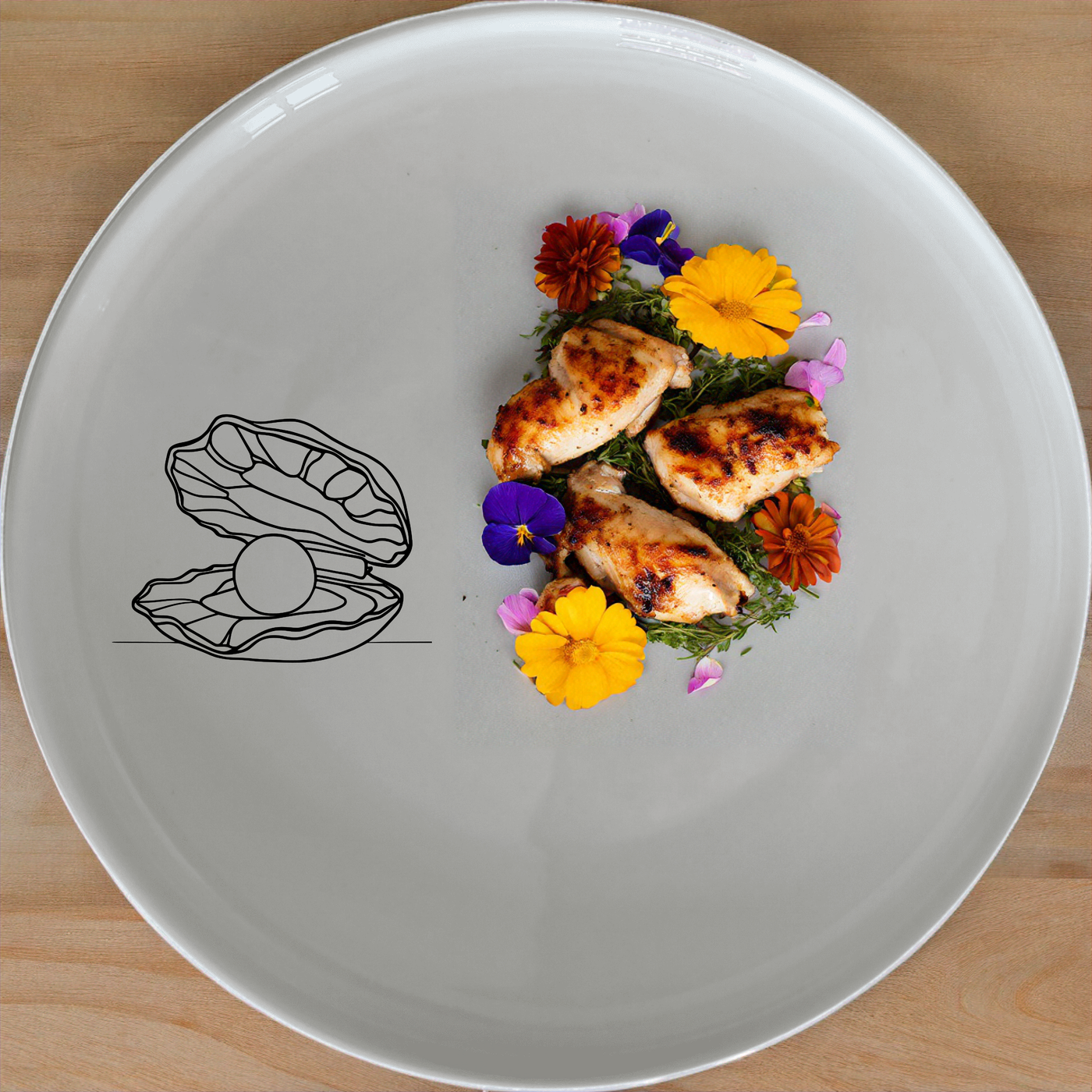 The Delicate Pearl Oyster Dinnerware Set of 12 - Range 1 features an elegant pearl oyster design, perfect for any dining occasion. This set includes dinner plates, side plates, and bowls, all crafted from high-quality ceramic for durability and style.