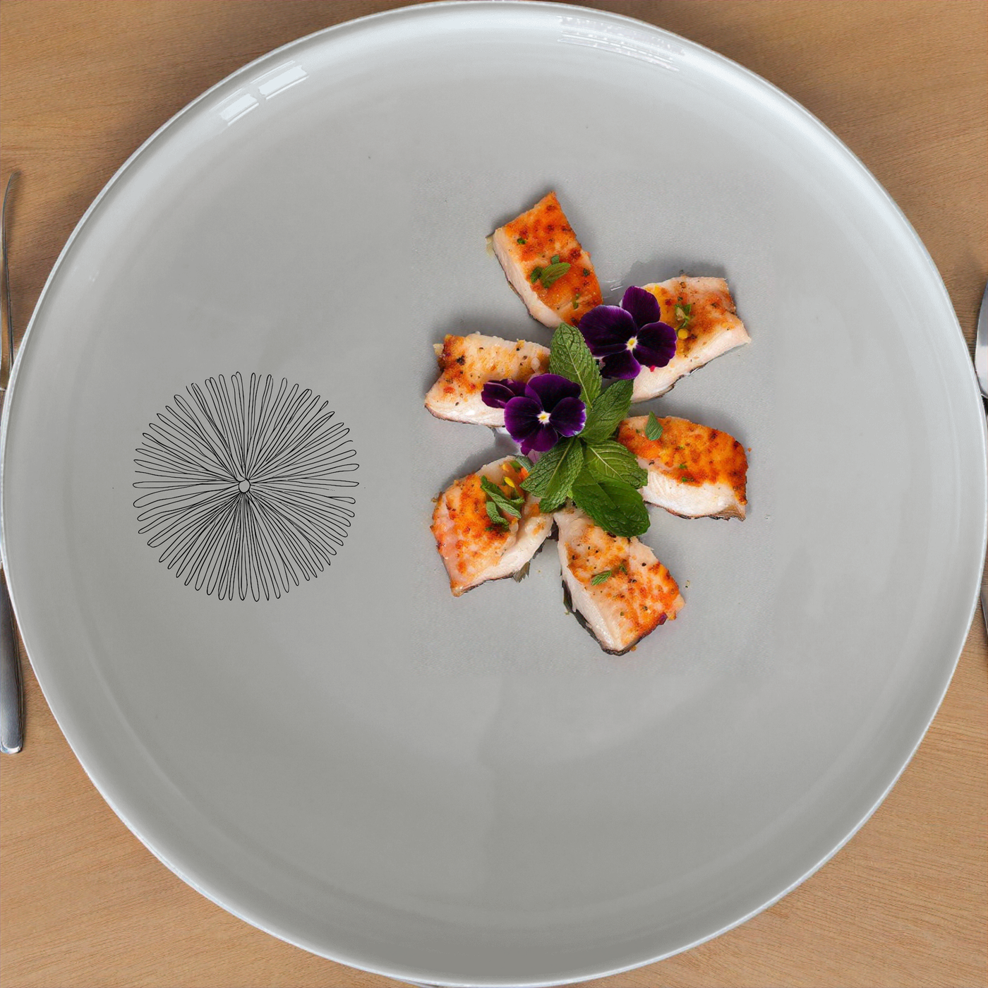 Delicate Sea Urchins Dinnerware Set of 12 - Range 2 is a stunning collection of ceramic plates and bowls with intricate sea urchin designs, perfect for elevating any dining experience.