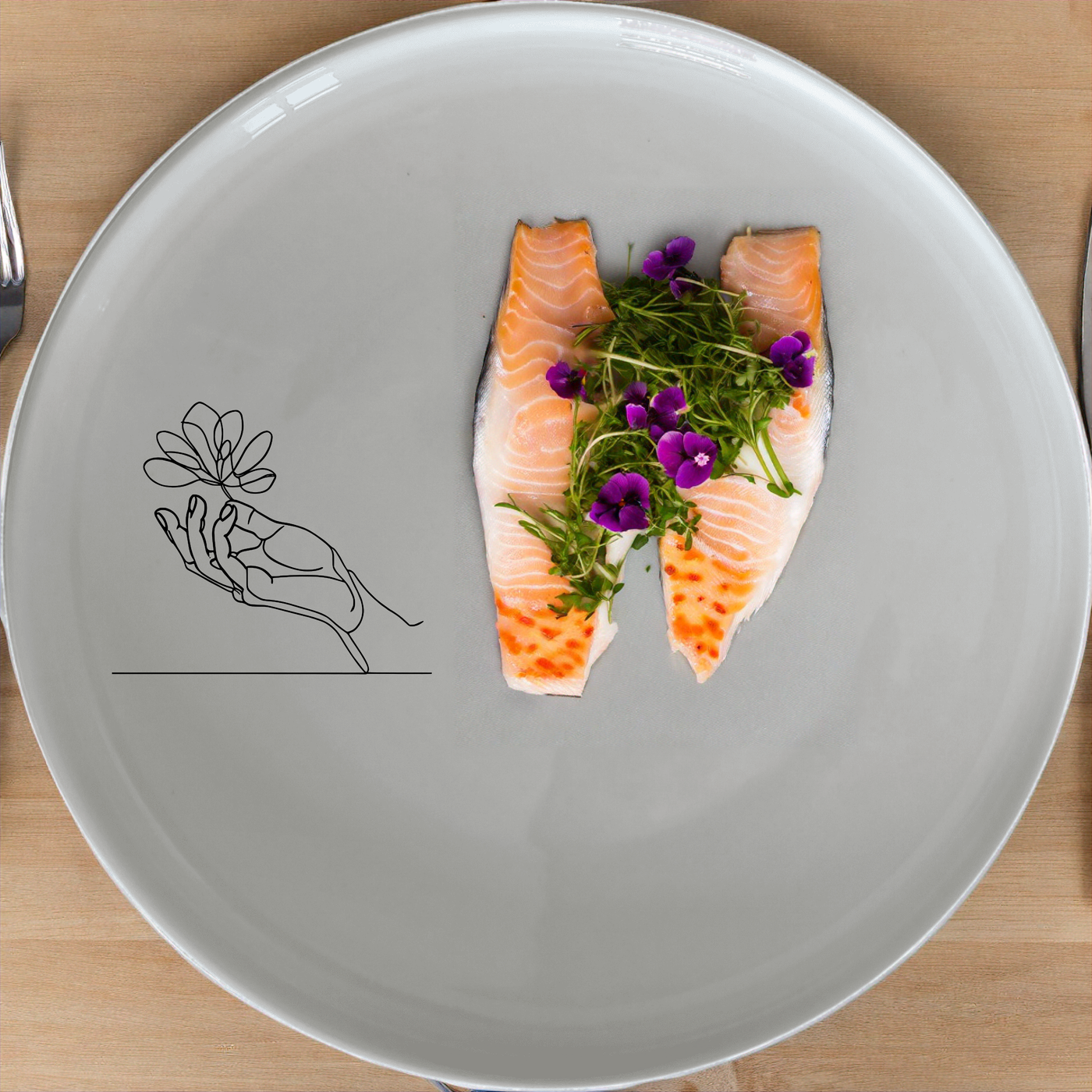 The Drawing Hand Dinnerware Set of 12 - Range 2 is a stylish and versatile collection perfect for any dining occasion. This set includes dinner plates, side plates, and bowls, all featuring a minimalist design with an abstract hand drawing. Ideal for both everyday use and special events, this dinnerware set adds a touch of modern elegance to your table setting.