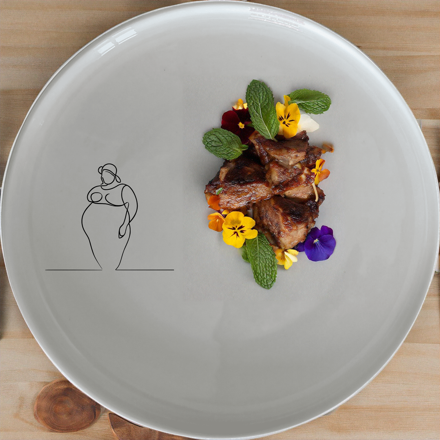 Fat Curve Ladies Dinnerware Set of 12 - Range 1 is a stylish and functional set perfect for any dining occasion.