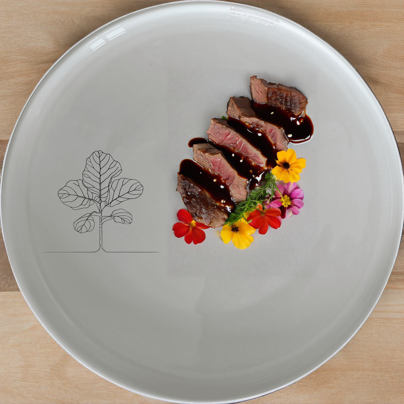 The Fiddle Leaf Dinnerware Set of 12 - Range 4 combines modern design with timeless elegance, perfect for any dining occasion.