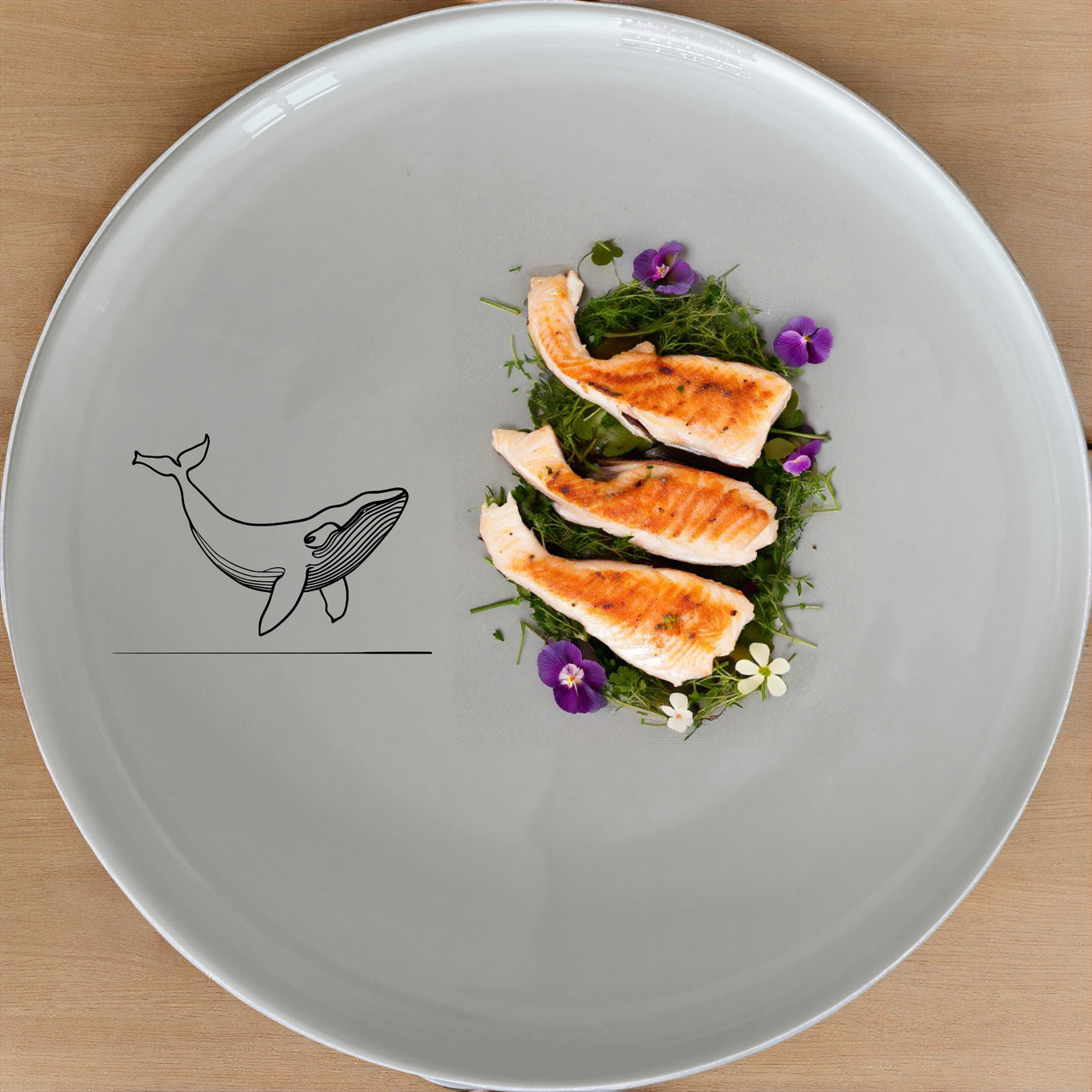 The Floating Breaching Whale Dinnerware Set of 12 - Range 3 features elegant, minimalist design perfect for any modern home.