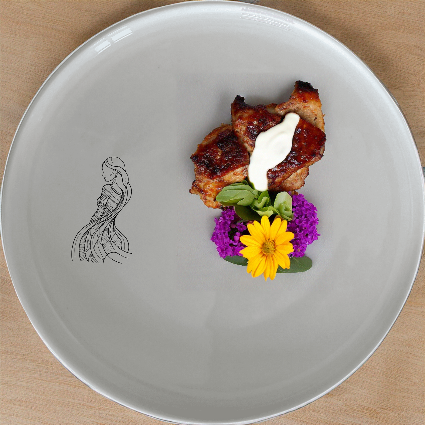 Flowing Grace Dinner Plate Set of 4 - Range 1 is a stunning set of four dinner plates featuring elegant flowing grace designs, perfect for any dining occasion.