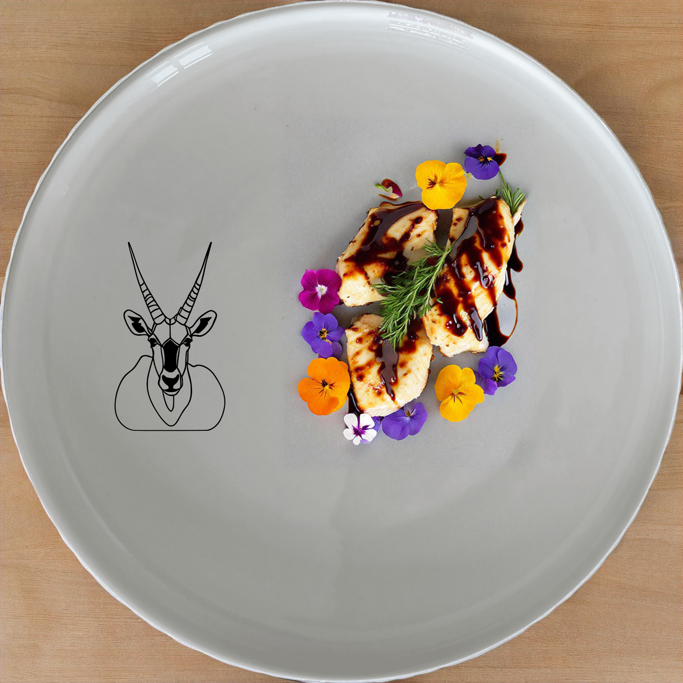 The Gemsbok Bust Dinnerware Set of 12 - Range 3 features elegant designs perfect for any dining occasion.