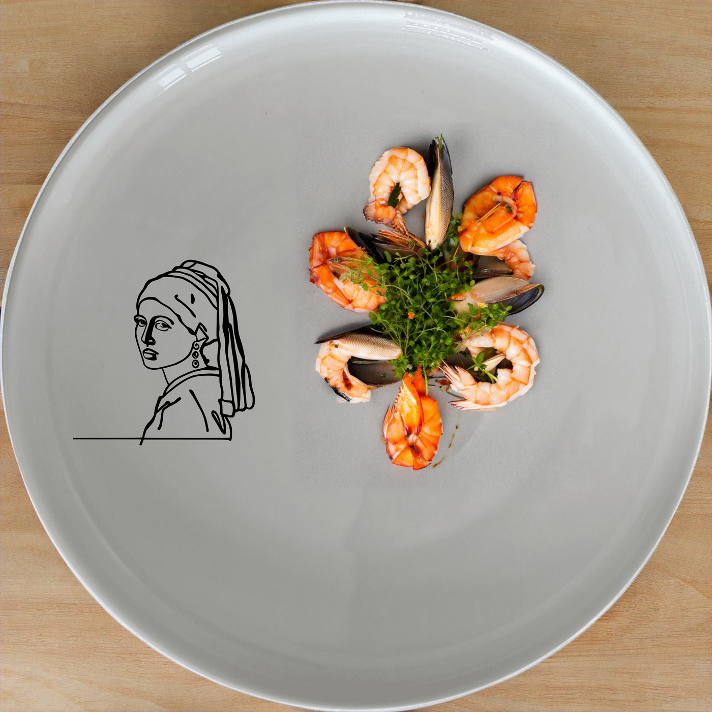 The Girl Pearl Earring Dinnerware Set of 12 - Range 3 combines classic elegance with modern simplicity, perfect for any dining occasion.