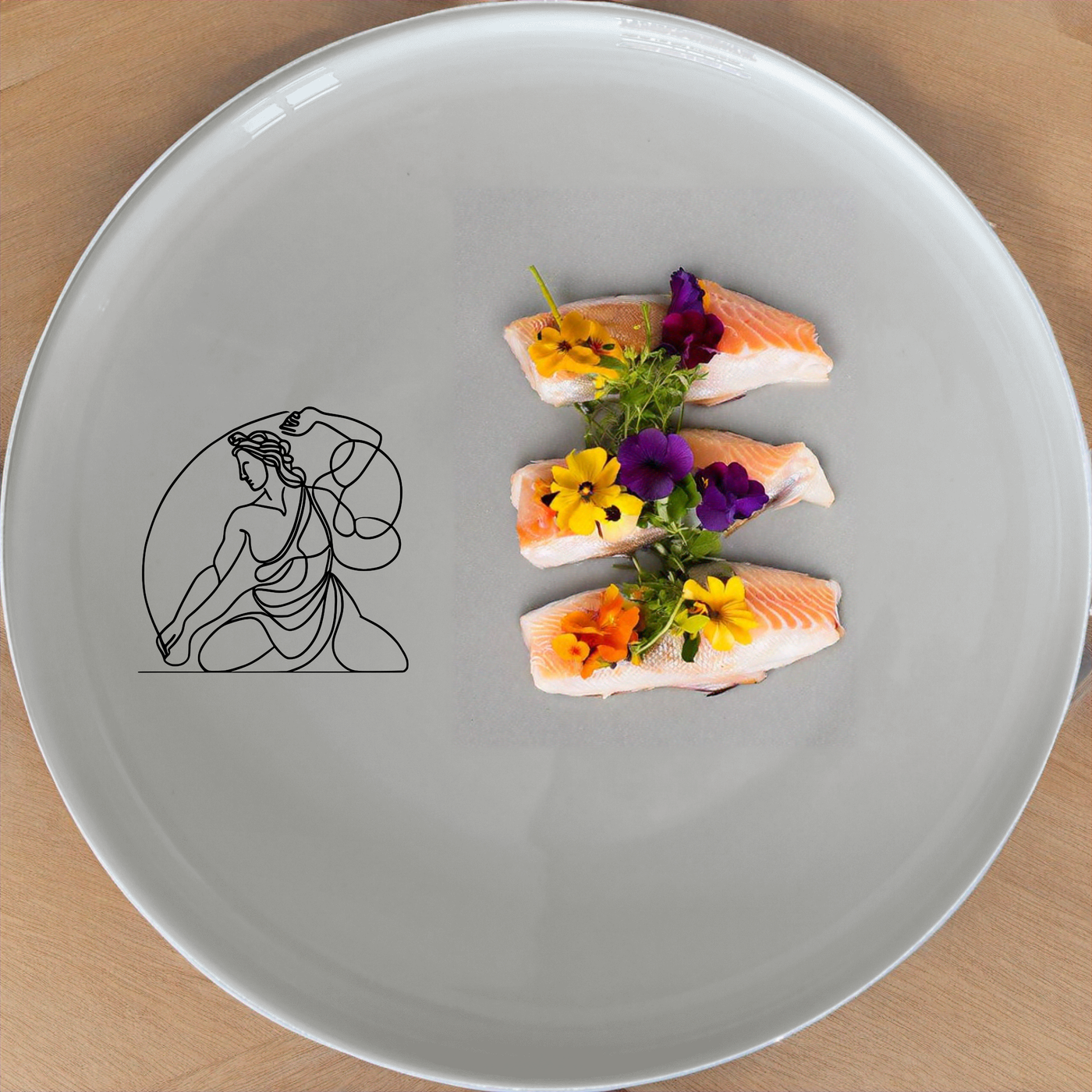 The Greek Mythology Imagery Dinnerware Set of 12 - Range 1 features timeless designs inspired by ancient myths, perfect for elevating any dining experience.