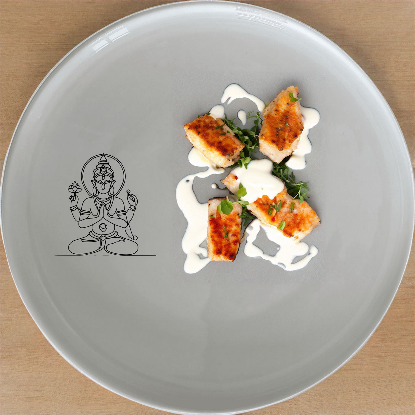 The Hindu Imagery Dinnerware Set of 12 - Range 3 features beautifully designed plates that blend traditional art with modern aesthetics, perfect for any dining occasion.