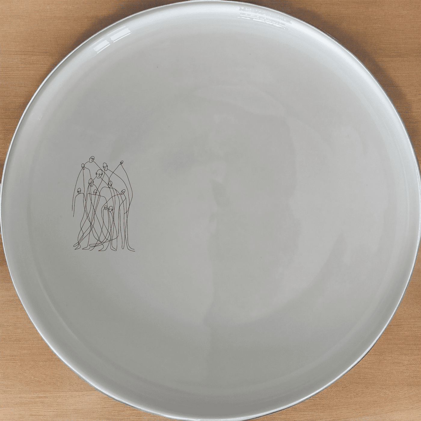 Interconnected Souls Dinner Plate Set of 4 - Range 1 offers a unique abstract design perfect for modern dining.
