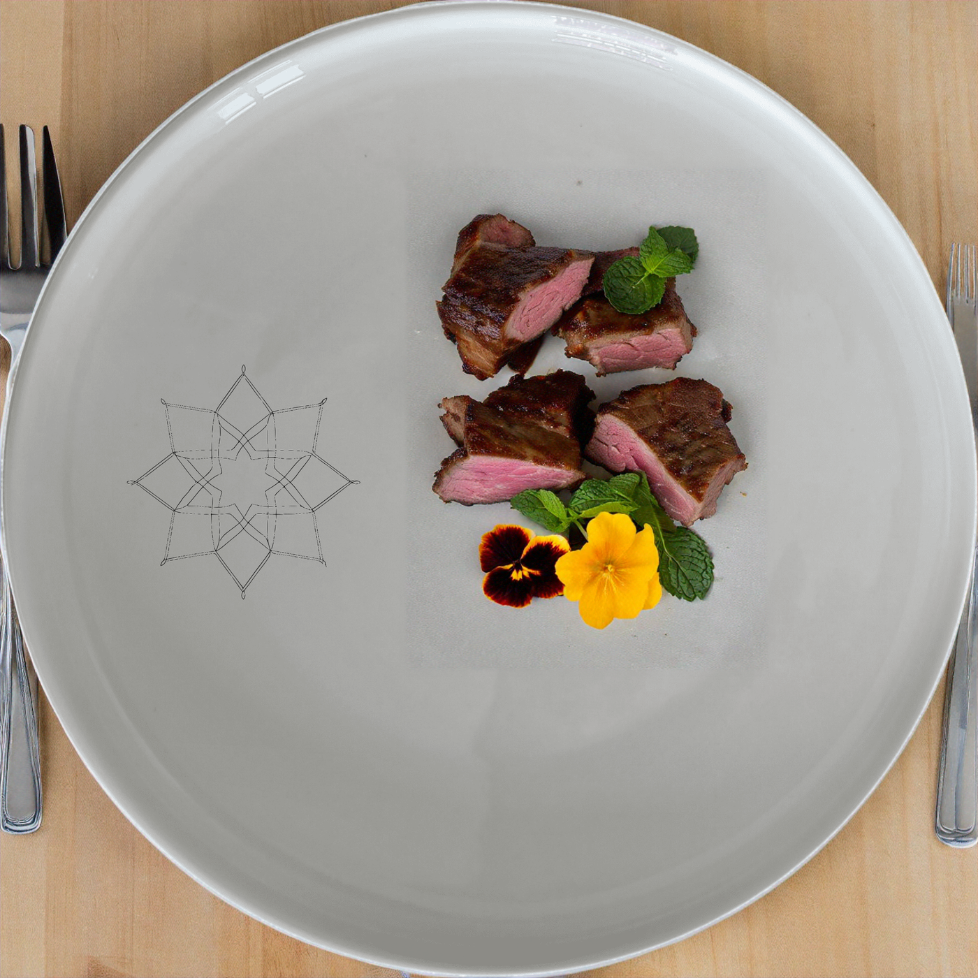 The Islamic Imagery Dinnerware Set of 12 - Range 1 combines traditional elegance with modern design, perfect for any dining occasion.