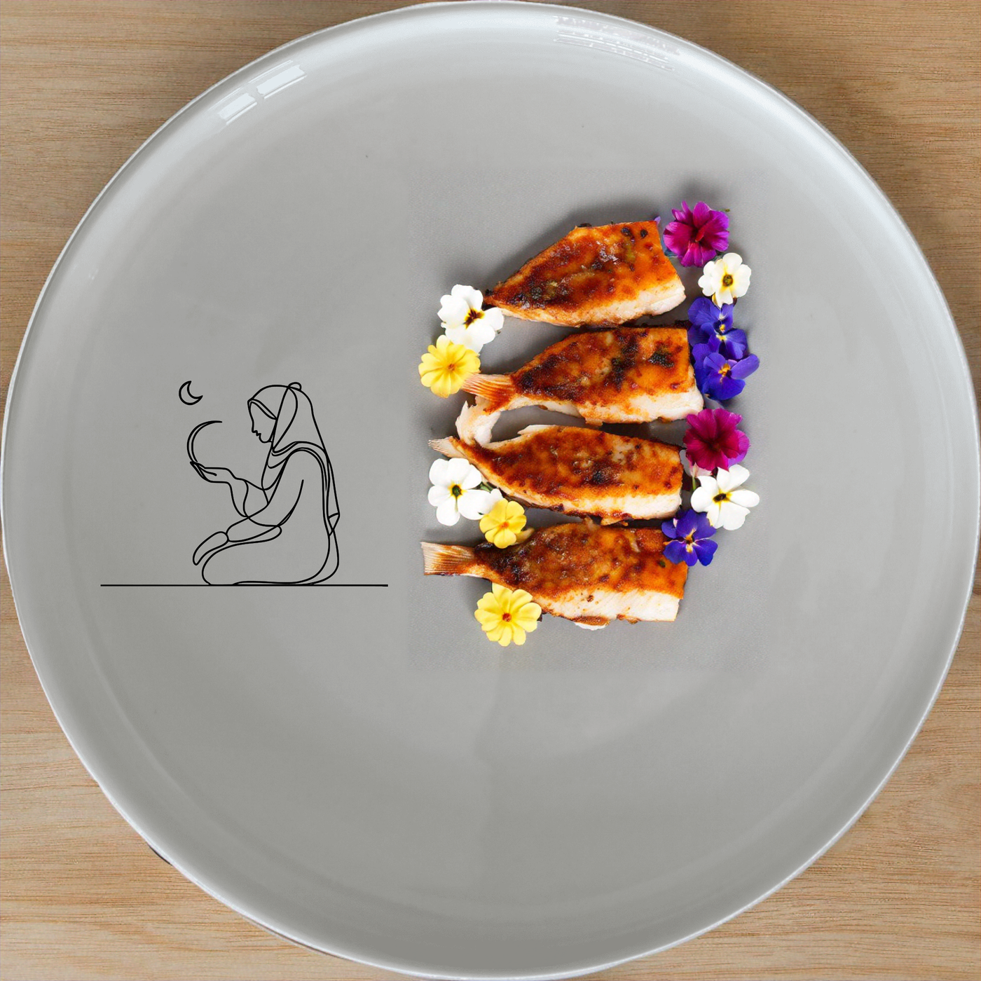 Islamic Imagery Dinnerware Set of 12 - Range 4 offers a unique blend of modern design and cultural artistry, perfect for elevating any dining experience.