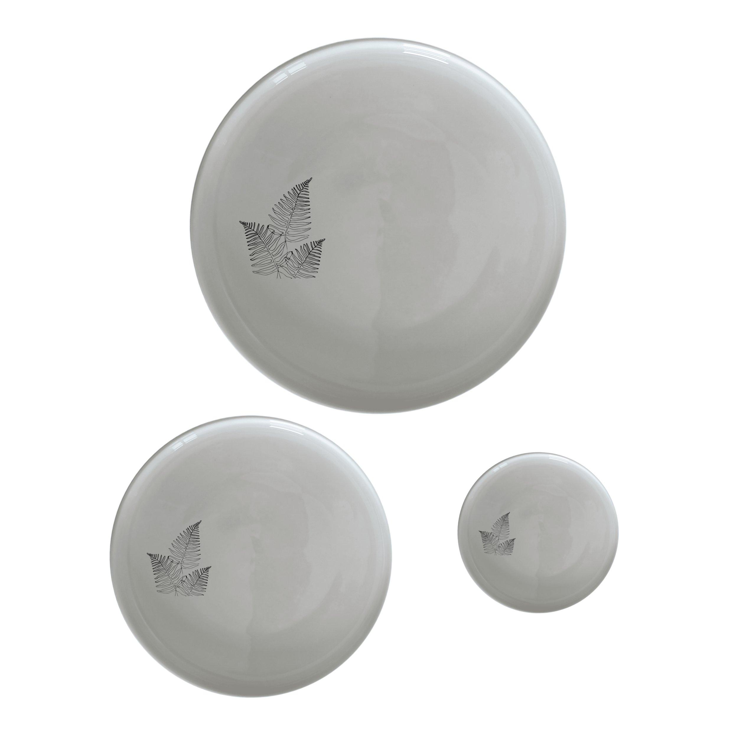 The Layered Fern Fronds Dinnerware Set of 12 - Range 1 combines modern design with nature-inspired elegance, perfect for everyday meals and special occasions.