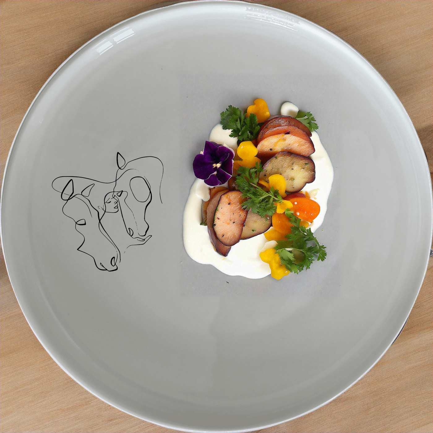 The Loving Horses Abstract Dinnerware Set of 12 - Range 1 features sleek, modern designs perfect for any dining occasion. This set includes dinner plates, side plates, and bowls, all crafted with premium ceramic for durability and elegance.