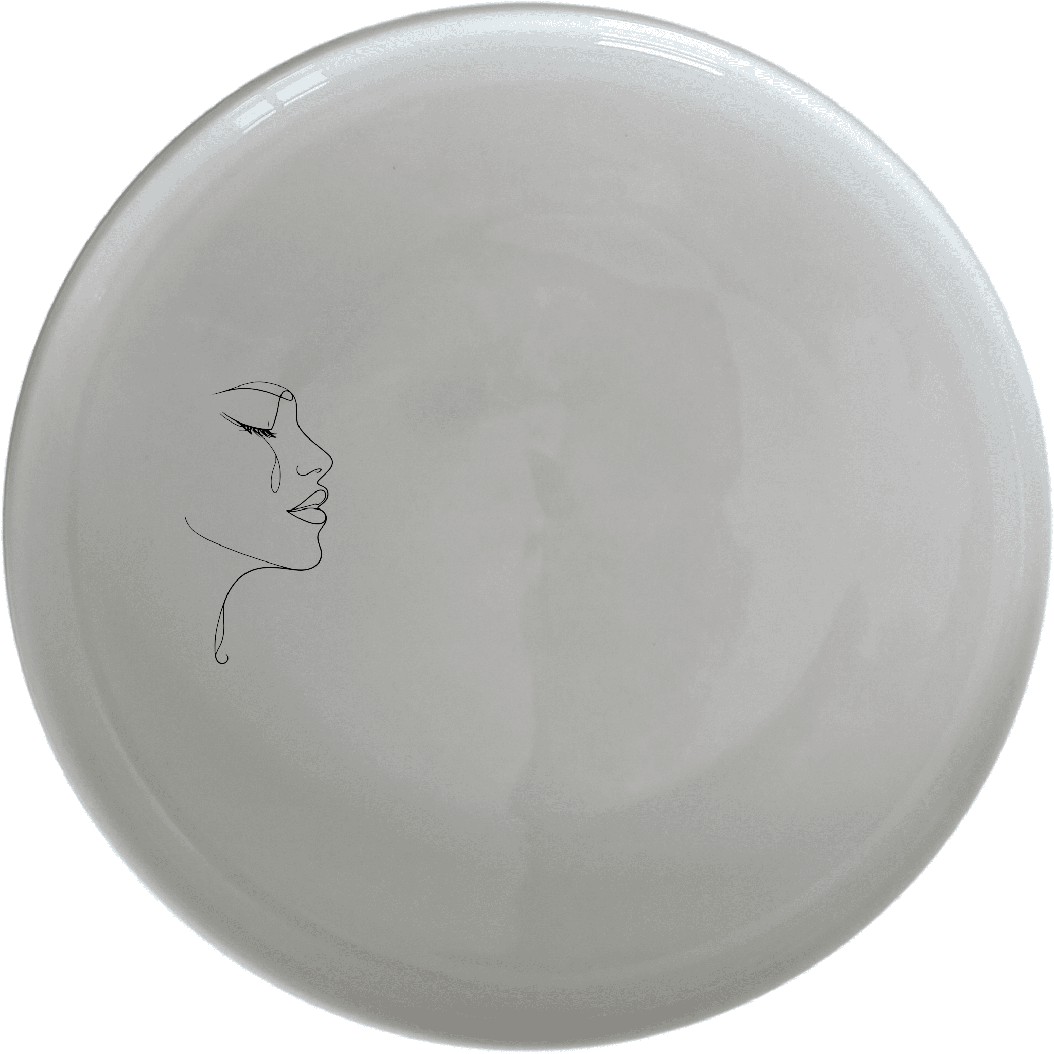 Minimalist Woman Face Side Plate Set of 4 - Range 1 is a stylish and modern addition to any dining set, perfect for contemporary homes.