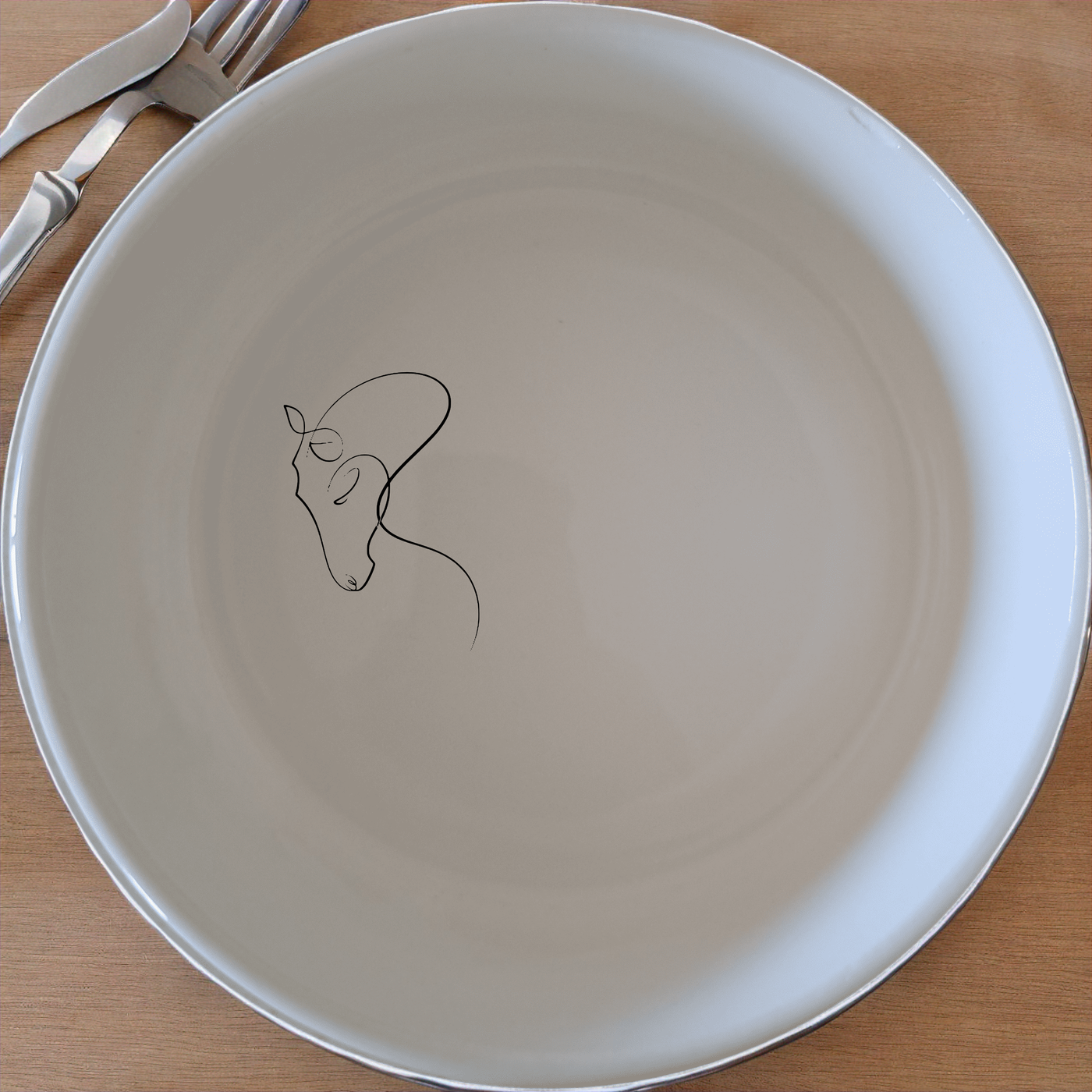 Minimalist Simple Line Horse Bowl Set of 4 - Range 1 is a stylish and modern addition to your kitchen. These 12cm bowls feature a sleek design with a subtle horse silhouette, perfect for everyday use or special occasions. Crafted from durable ceramic, they are microwave and dishwasher safe. Ideal for serving cereals, soups, or desserts.