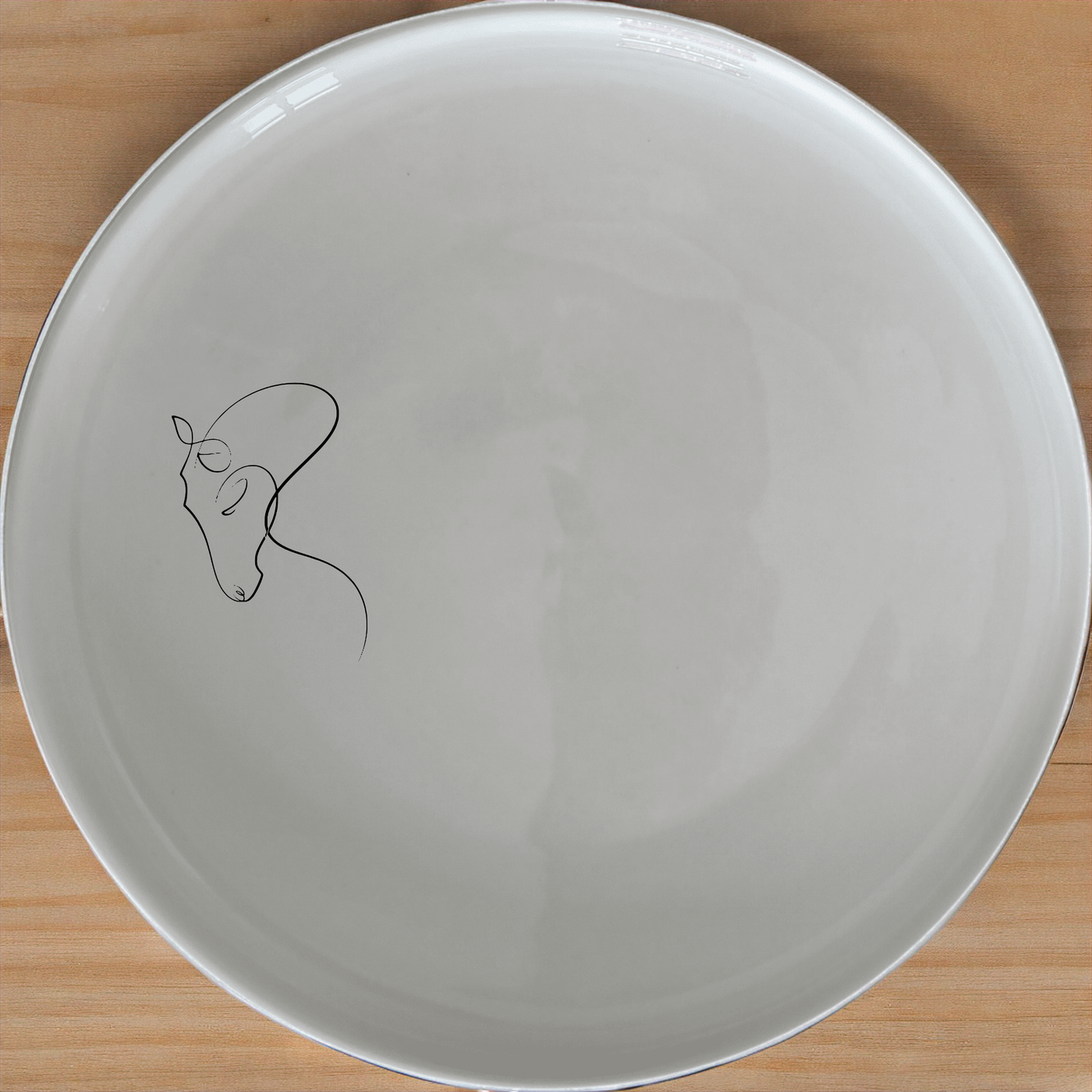 Minimalist Simple Line Horse Side Plate Set of 4 - Range 1 is a stylish and modern addition to any dining set. Perfect for contemporary homes.