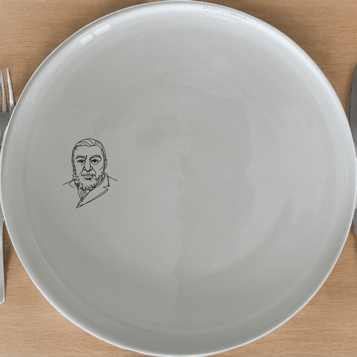 Paul Kruger Dinner Plate Set of 4 - Range 1 is a stylish and elegant dinner plate set featuring the iconic face of Paul Kruger.