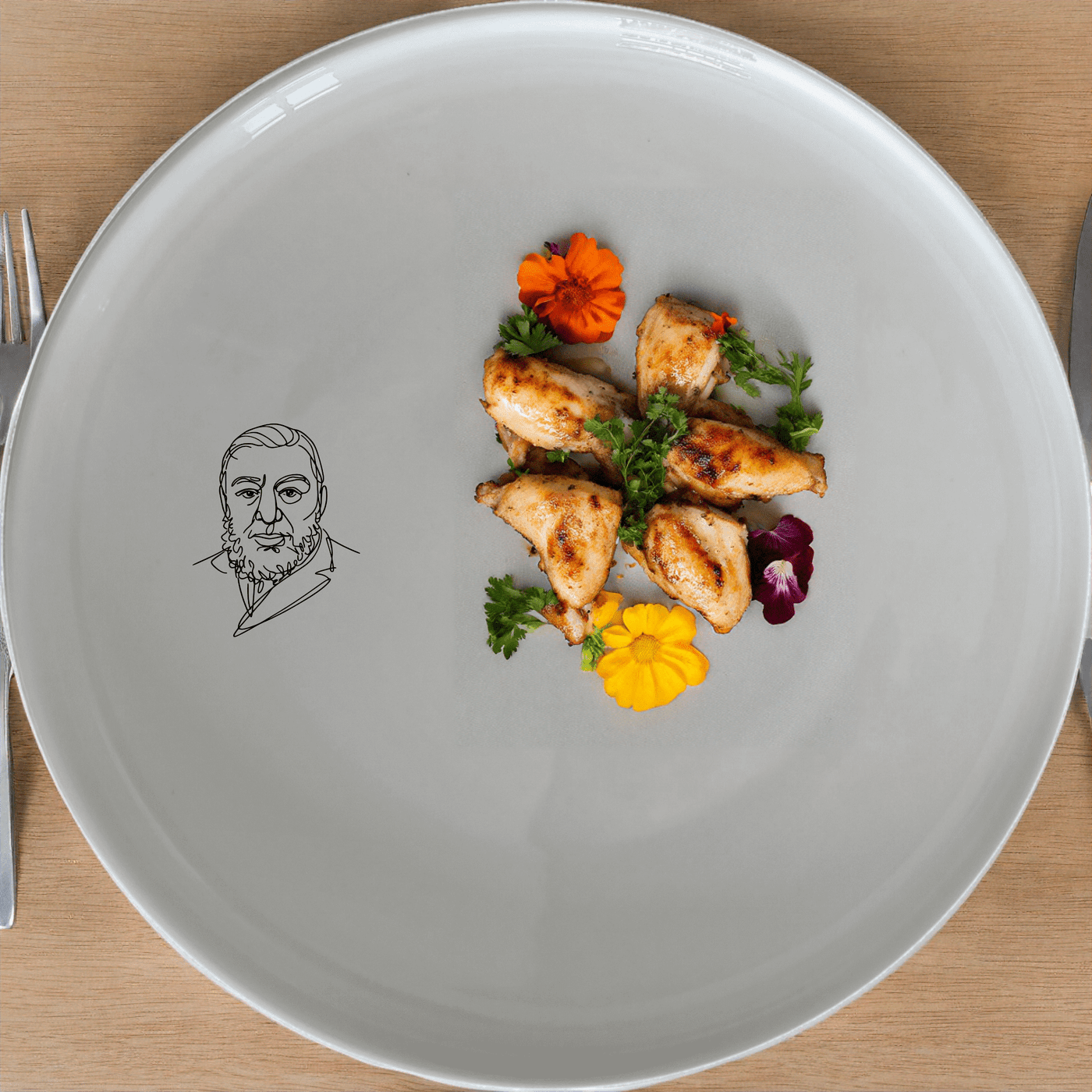 Paul Kruger Dinner Plate Set of 4 - Range 1 is a stylish and elegant dinner plate set featuring the iconic face of Paul Kruger.