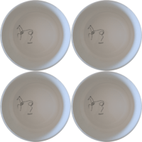 Picasso Horse Bowl Set of 4 - Range 1 features abstract art for modern kitchens. This set includes four 12cm bowls perfect for everyday use.