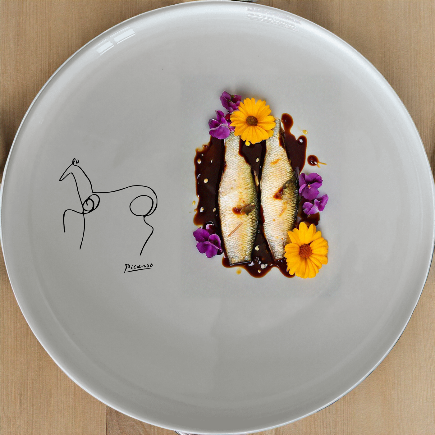 Picasso Horse Side Plate Set of 4 - Range 1 adds artistic flair to your dining table with iconic abstract designs.