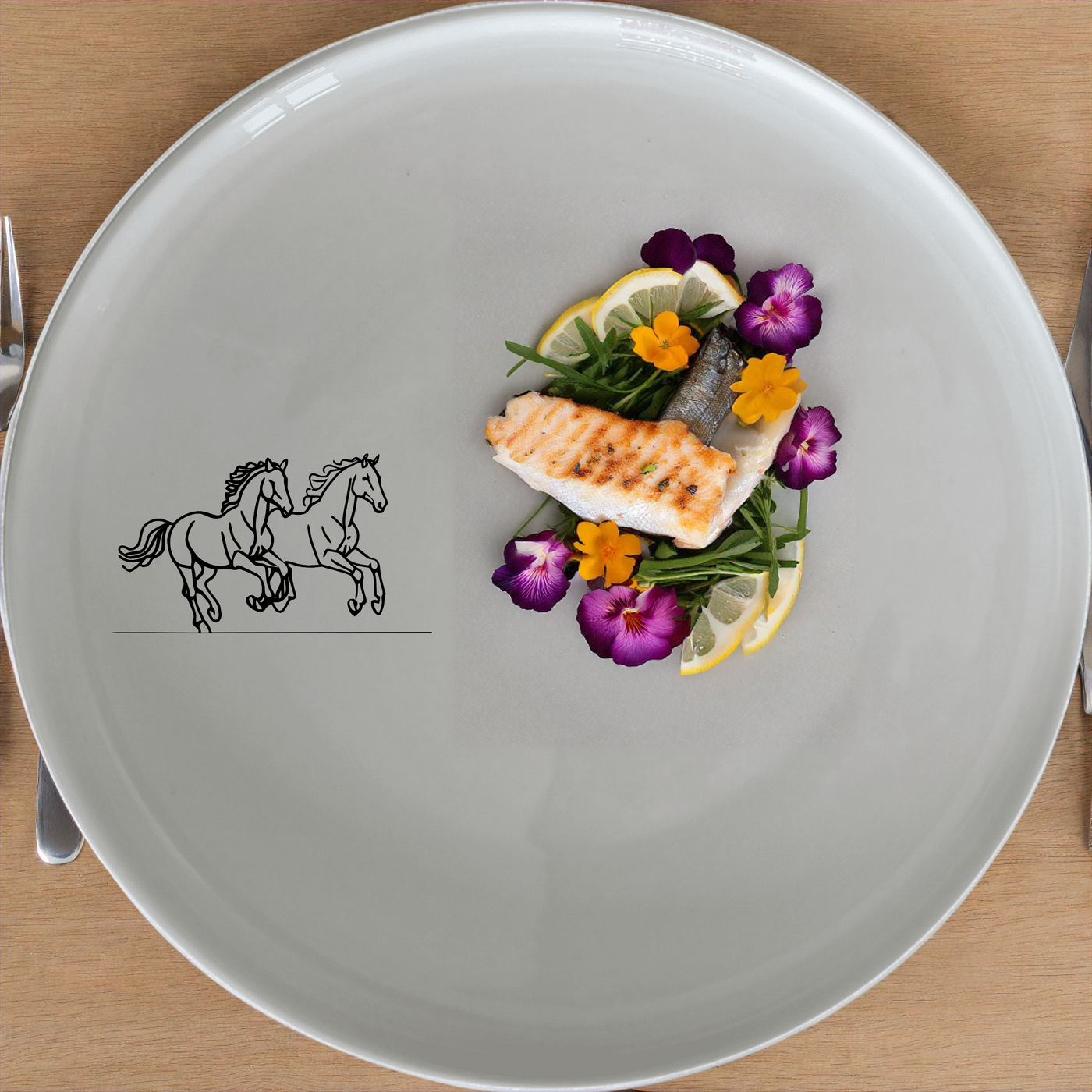 The Running Horses Dinnerware Set of 12 - Range 2 combines style and functionality for everyday use or special occasions.