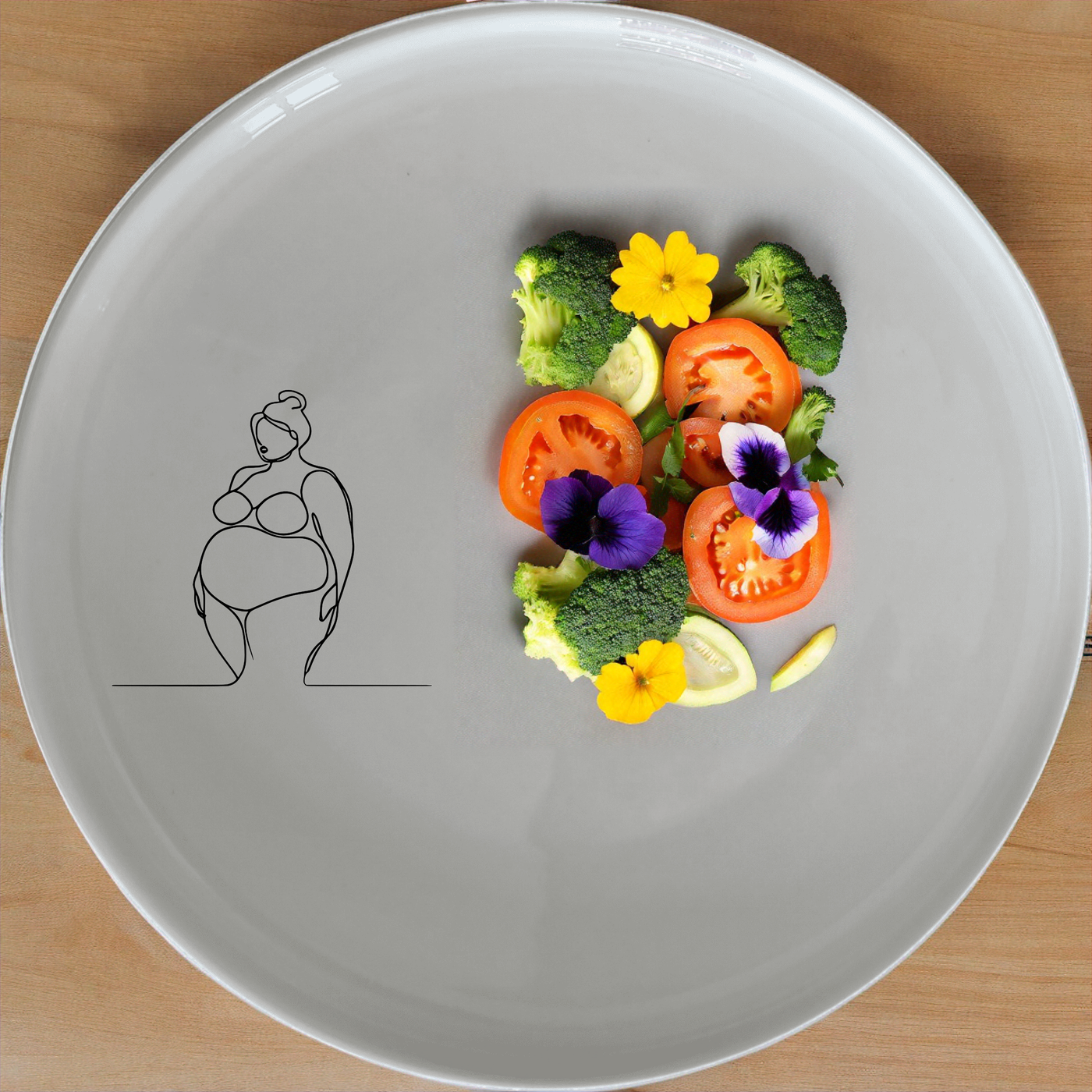 Fat Curvey Ladies Dinnerware Set of 12 - Range 3 is a stylish and modern dinnerware set that combines contemporary design with classic elegance. Perfect for everyday use or special occasions.