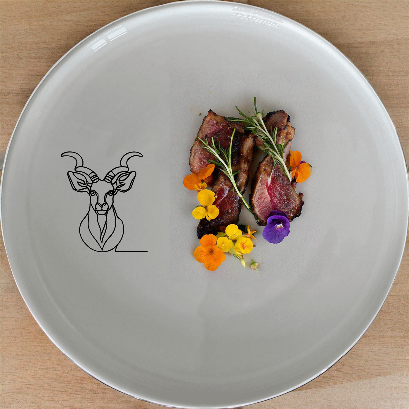 Spiral Horns Majestic Bust Dinnerware Set of 12 - Range 2 offers a unique and stylish addition to your dining collection.