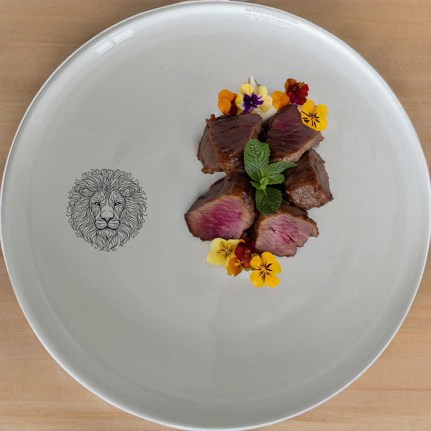 The Staring Lion Dinnerware Set of 12 - Range 1 combines modern design with timeless elegance, perfect for any dining occasion.