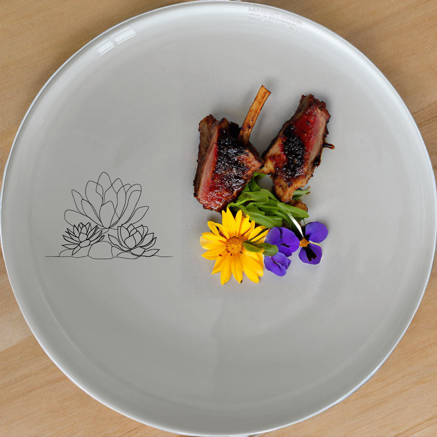 The Succulent Garden Dinnerware Set of 12 - Range 4 brings a touch of nature to your table, perfect for any dining occasion.