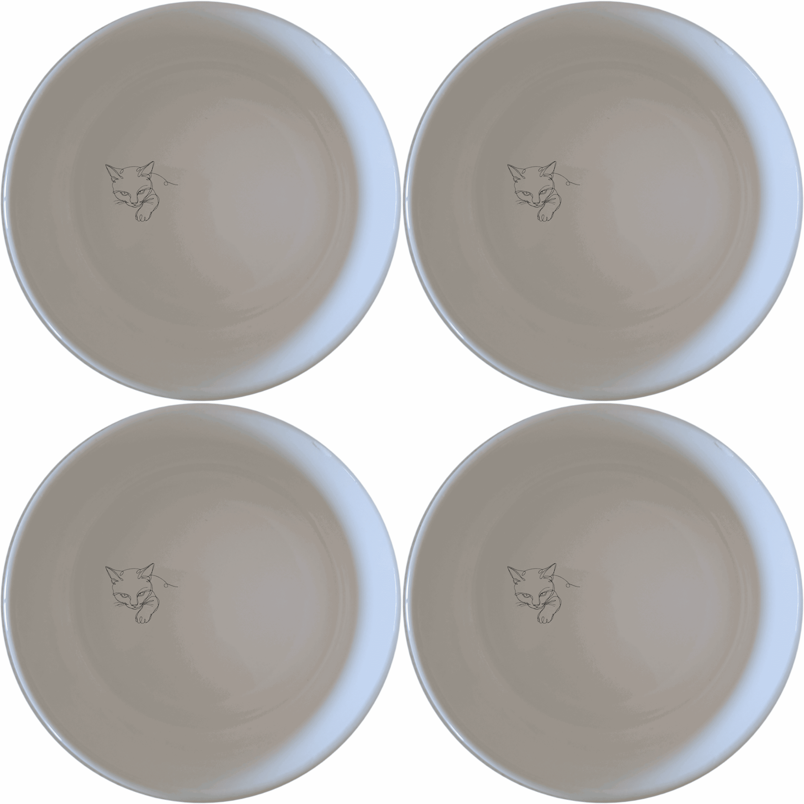 Minimalist Cat Bowl Set of 4 - Range 1 offers sleek, modern design perfect for pet lovers. Crafted from durable ceramic, these bowls are ideal for daily use and easy to clean. The minimalist aesthetic adds a touch of elegance to any pet care routine.