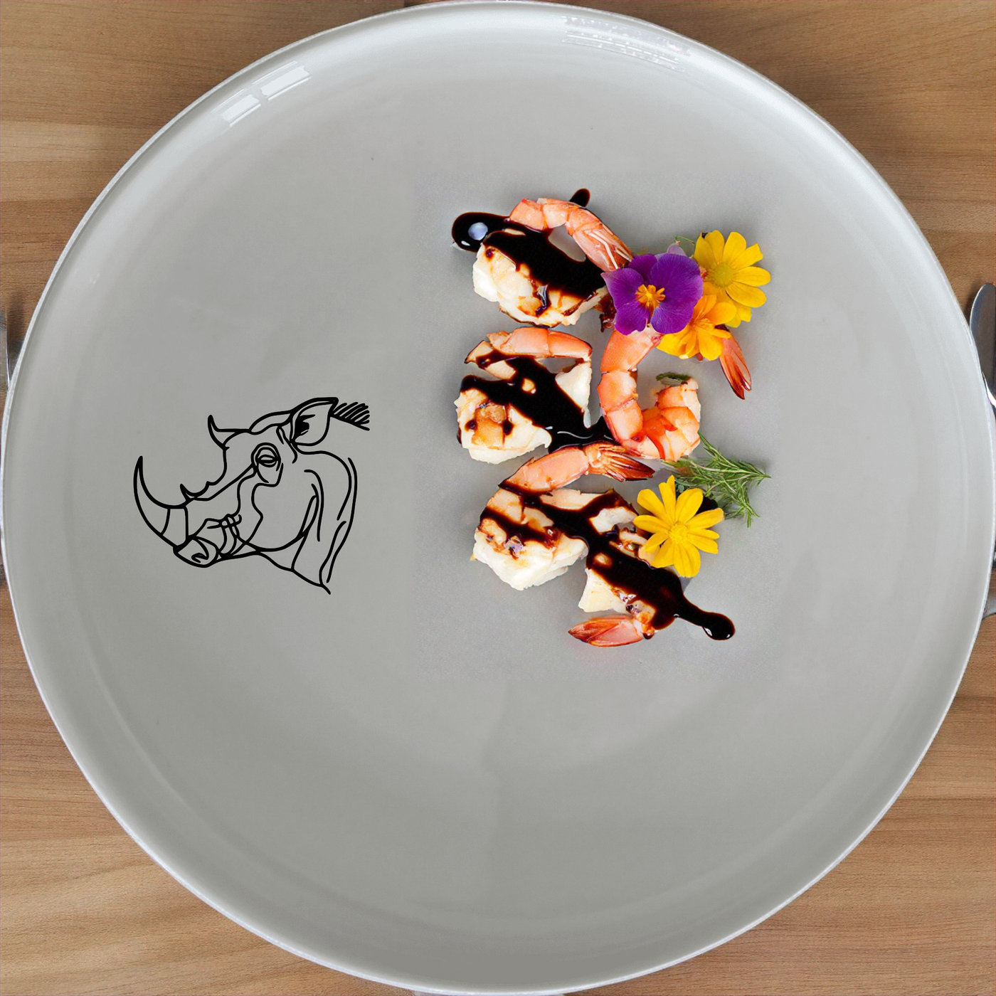 The Warthog Portrait Dinnerware Set of 12 - Range 1 combines modern design with classic elegance, perfect for any dining occasion.