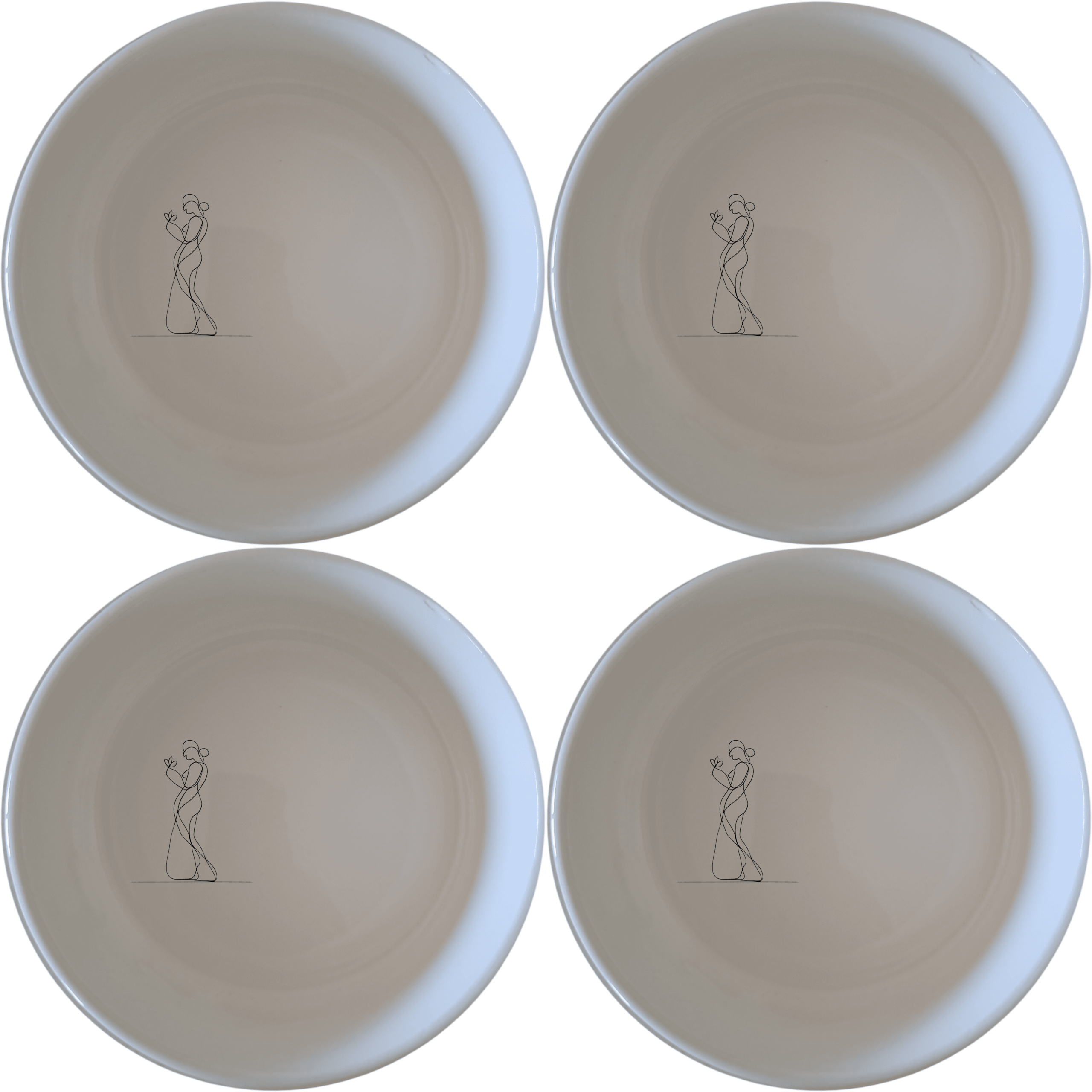 Your Imagination of Human Conscience Bowl Set of 4 - Range 1 adds artistic flair to any dining setting. Crafted from premium ceramic, these bowls feature a unique abstract design that sparks conversation and enhances everyday meals.