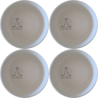 Your Imagination Bowl Set of 4 - Range 4 offers a unique and artistic touch to your dining experience with its abstract design.