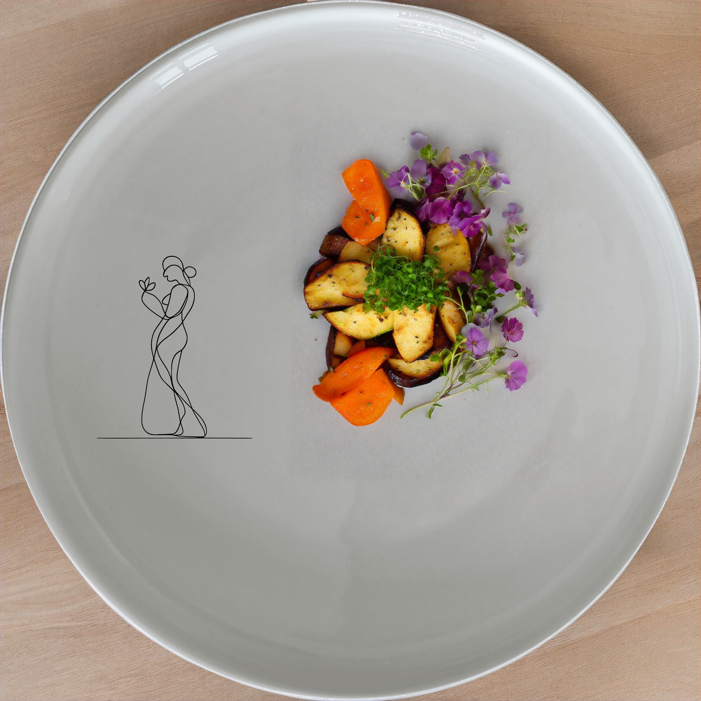 Your Imagination Human Conscience Dinner Set of 12 - Range 1 is a beautifully designed ceramic set that adds an artistic touch to your dining experience.