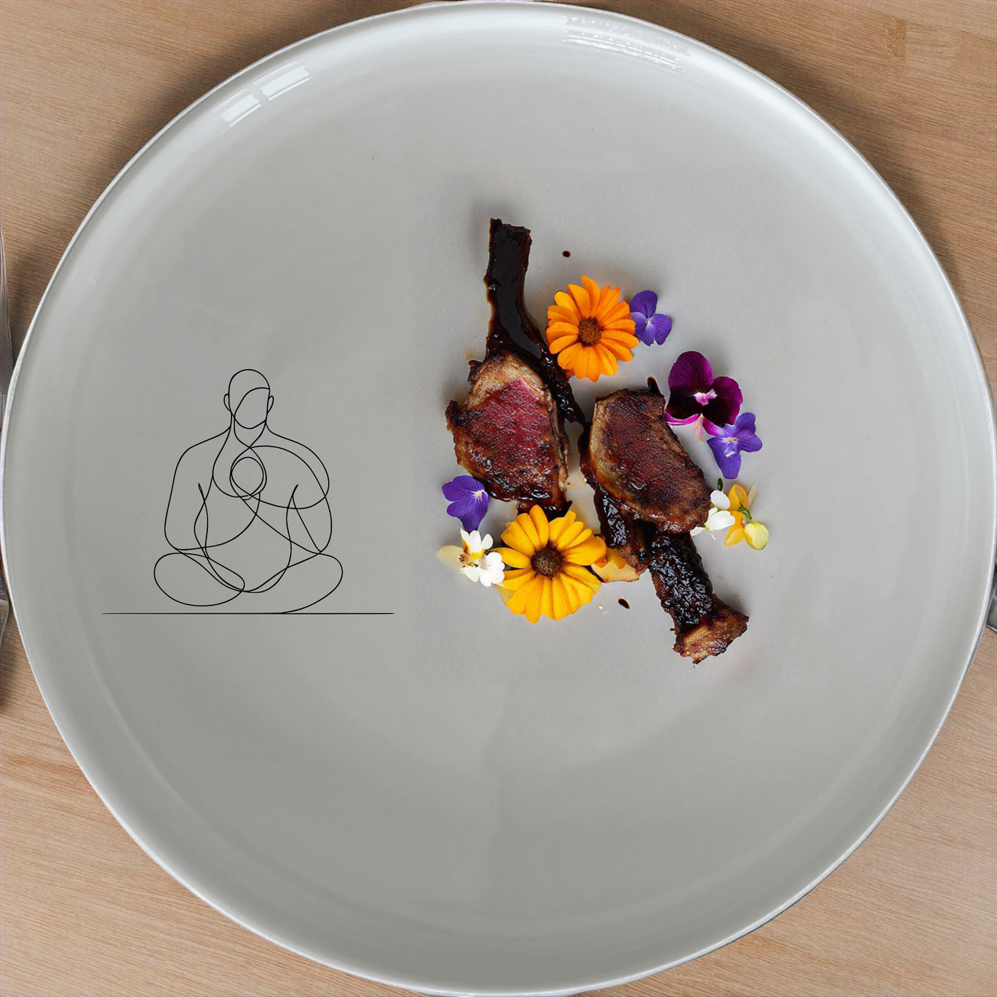 Your Imagination of Human Conscience Dinner Set of 12 - Range 3 is a beautifully designed set that brings a touch of modern art to your dining table. This set includes four dinner plates, four side plates, and four bowls, each featuring a unique and serene design. Perfect for both everyday use and special occasions, this set is sure to elevate your dining experience.