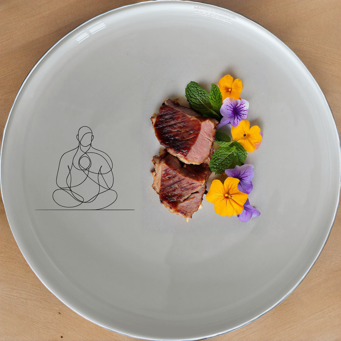 Your Imagination Human Conscience Dinner Plate Set of 4 - Range 3 offers a unique and thoughtful design perfect for any dining occasion.