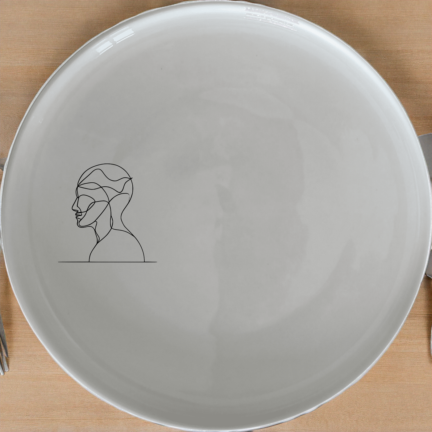 Your Imagination Human Conscience Side Plate Set of 4 - Range 2 adds artistic flair to any dining setting with its unique design.