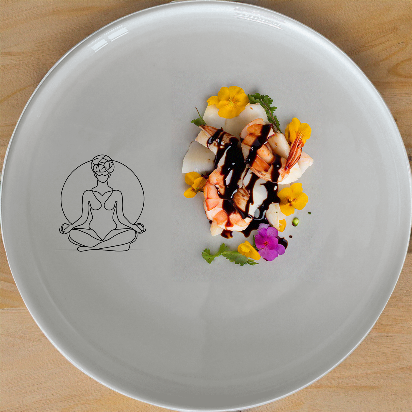 Meditation Yoga Side Plate Set of 4 - Range 4 is a beautifully designed set of four side plates perfect for any dining occasion.