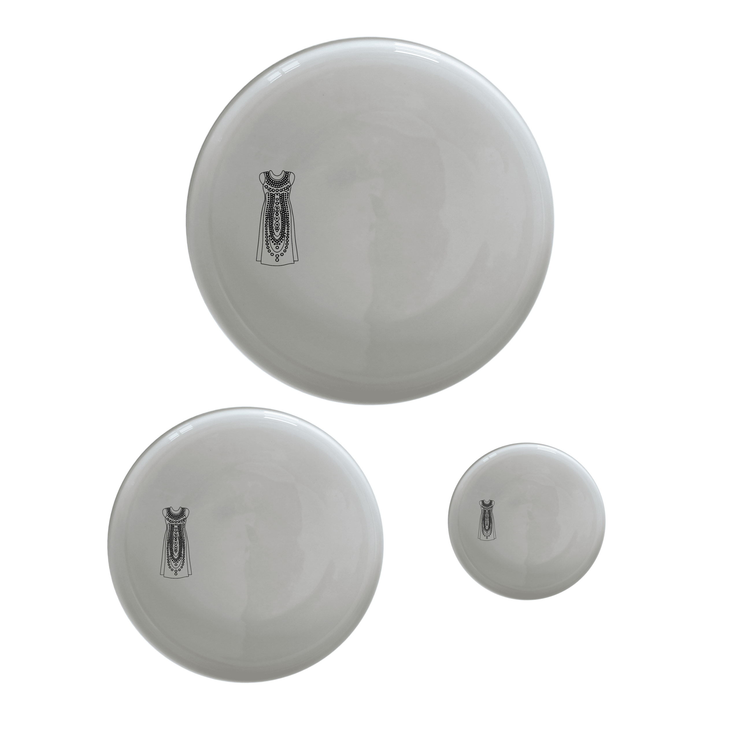 Discover the Zulu Beadwork Traditional Pattern Design Dinnerware Set of 12 - Range 1, a stunning collection of ceramic plates and bowls adorned with intricate Zulu-inspired designs.