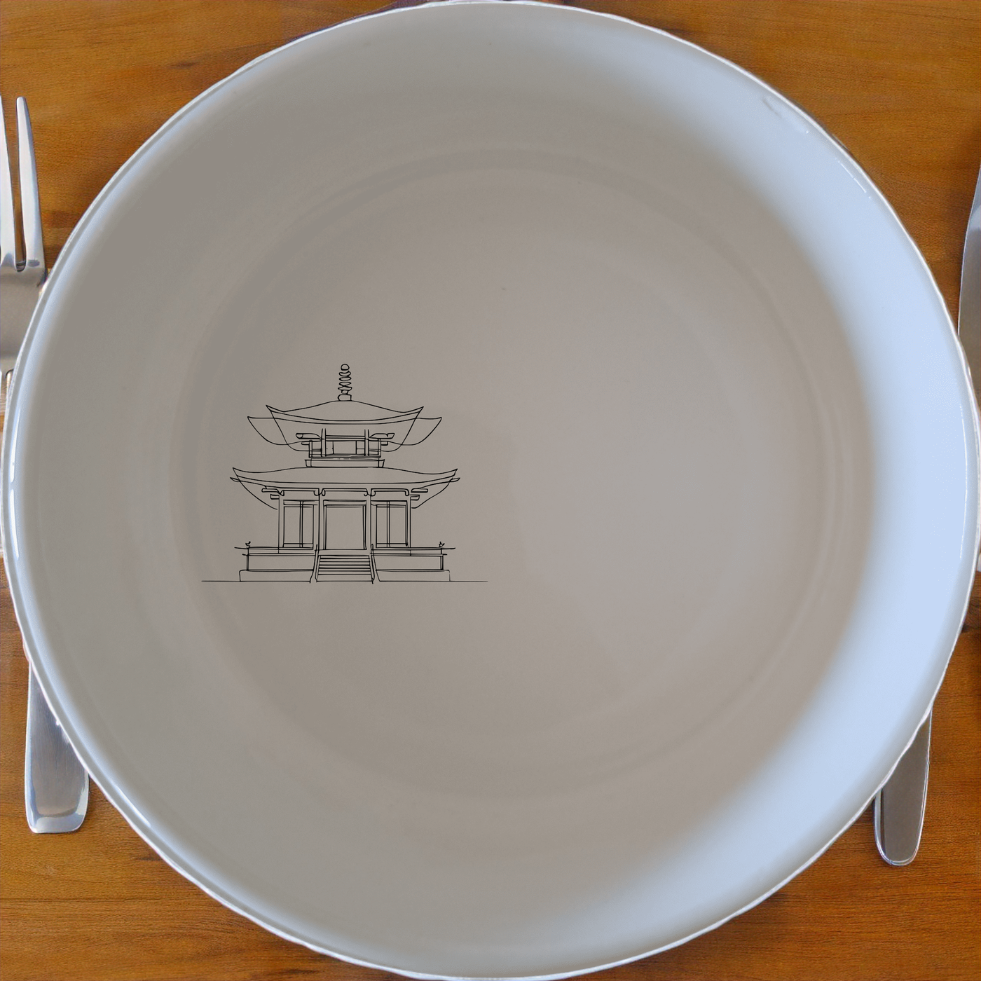 Abstract Japanese Shinto Temple Bowl Set of 4 - Range 1 is a stylish and unique addition to your kitchen collection.