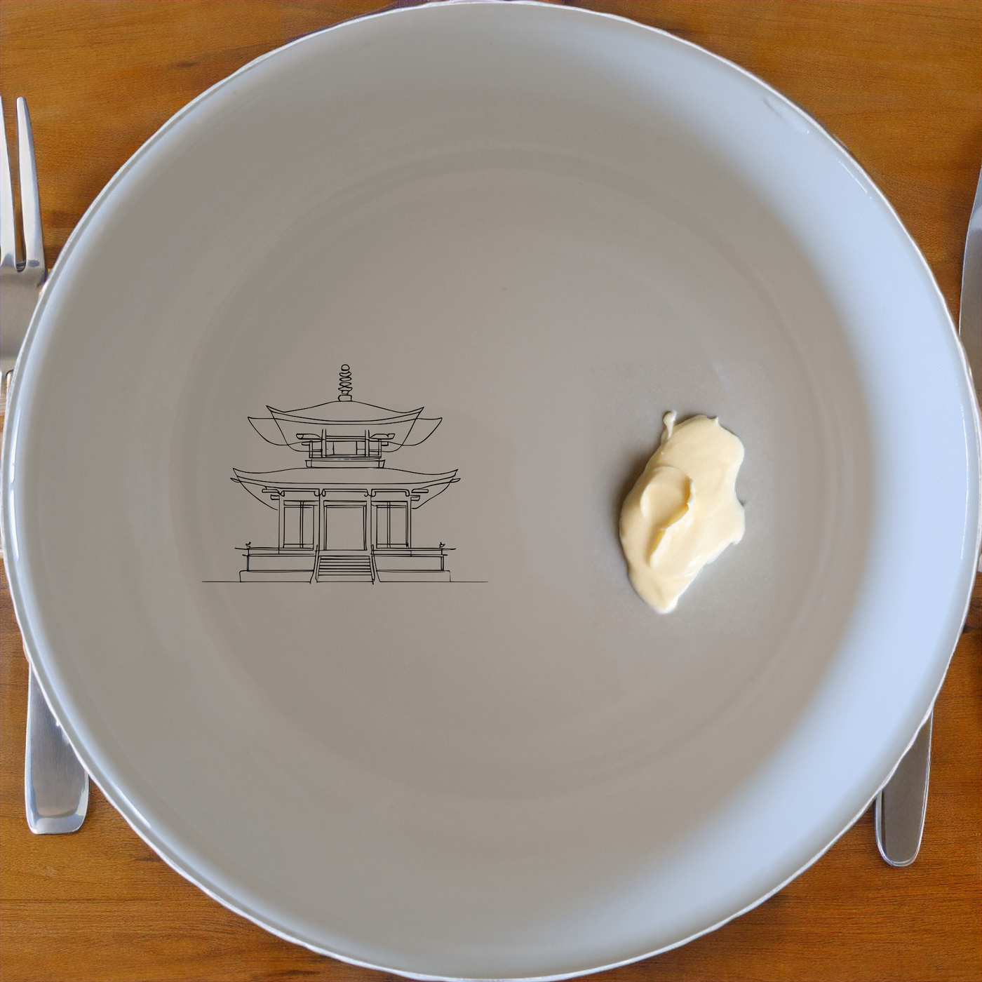 Abstract Japanese Shinto Temple Bowl Set of 4 - Range 1 is a stylish and unique addition to your kitchen collection.
