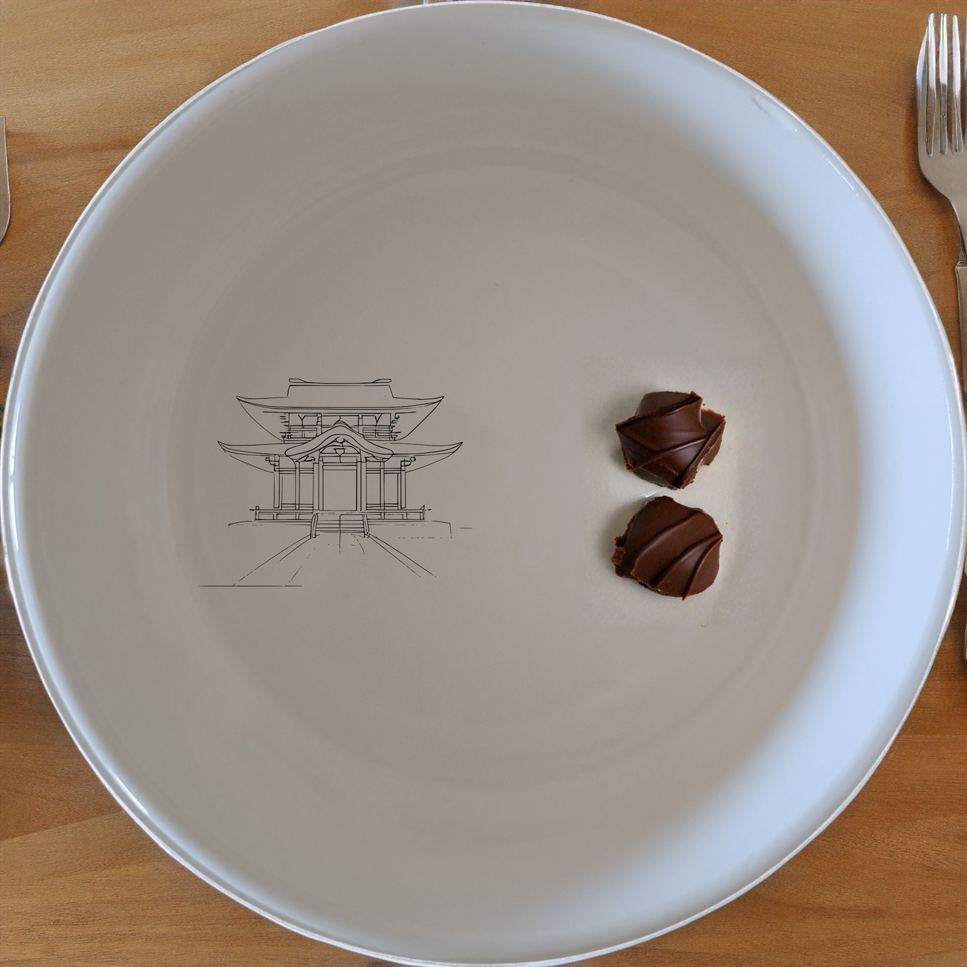 Abstract Japanese Shinto Temple Bowl Set of 4 - Range 3 is a beautiful and unique set of four ceramic bowls featuring an elegant design inspired by traditional Japanese architecture.