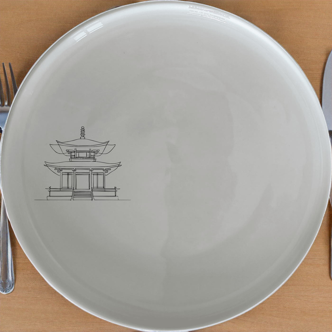 Abstract Japanese Shinto Temple Side Plate Set of 4 - Range 1 offers a unique and stylish addition to your dining collection.