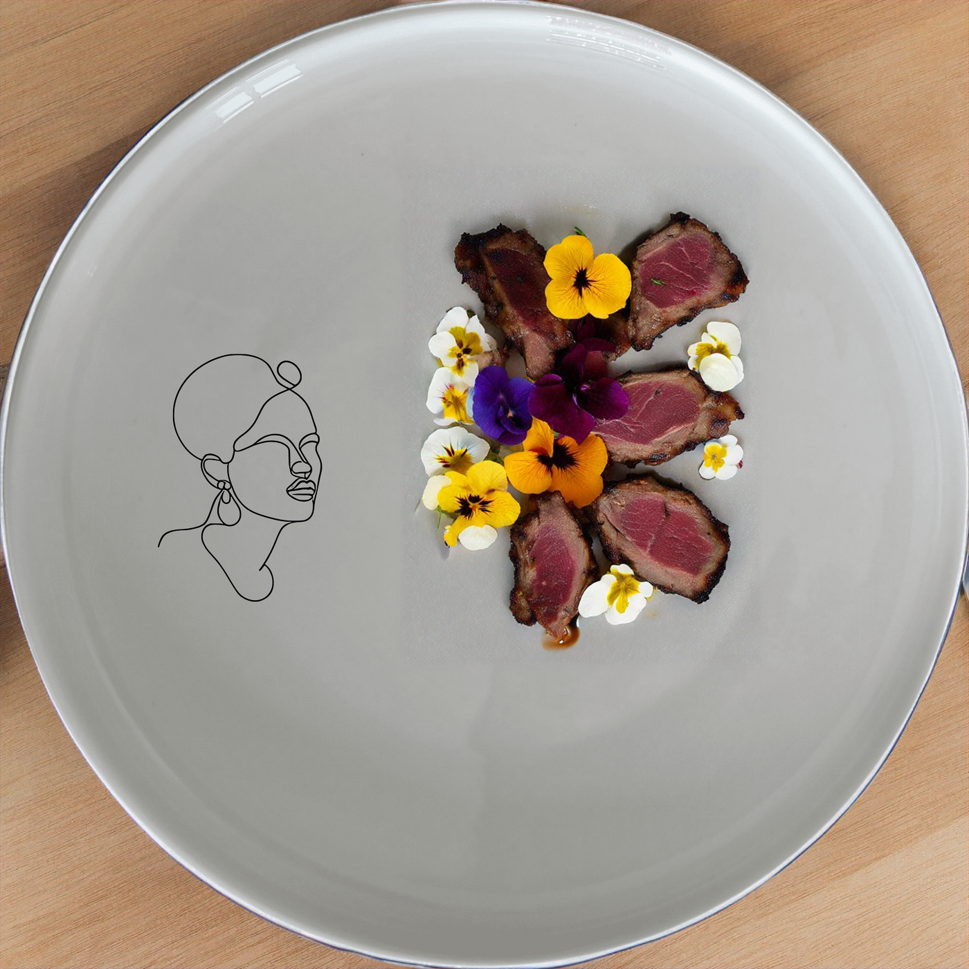 Face Of Maasi Young Woman Side Plate Set of 4 - Range 2 is a stunning collection of ceramic plates featuring elegant designs. Perfect for any dining occasion, these plates add a touch of sophistication to your table setting.