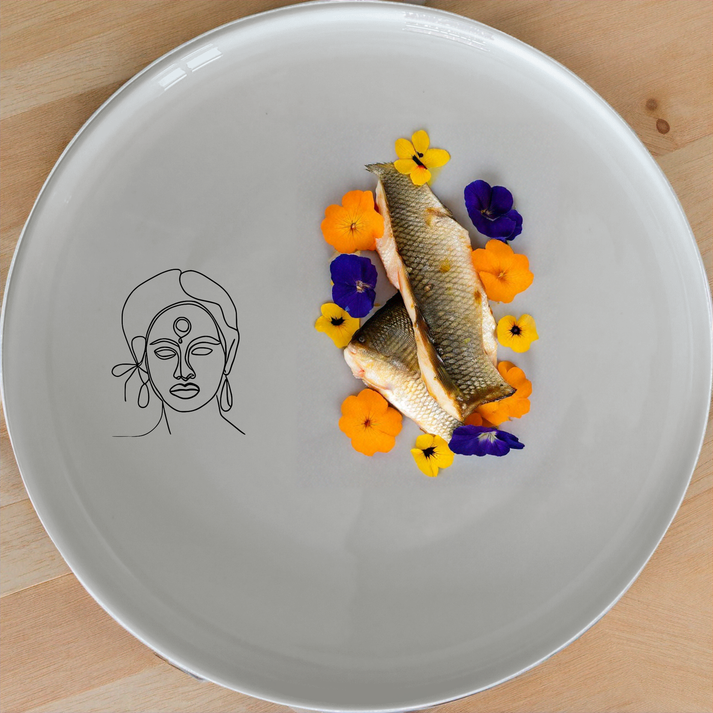 Face Maasi Young Woman Side Plate Set of 4 - Range 4 adds a unique touch to your dining table with its elegant design and quality craftsmanship.