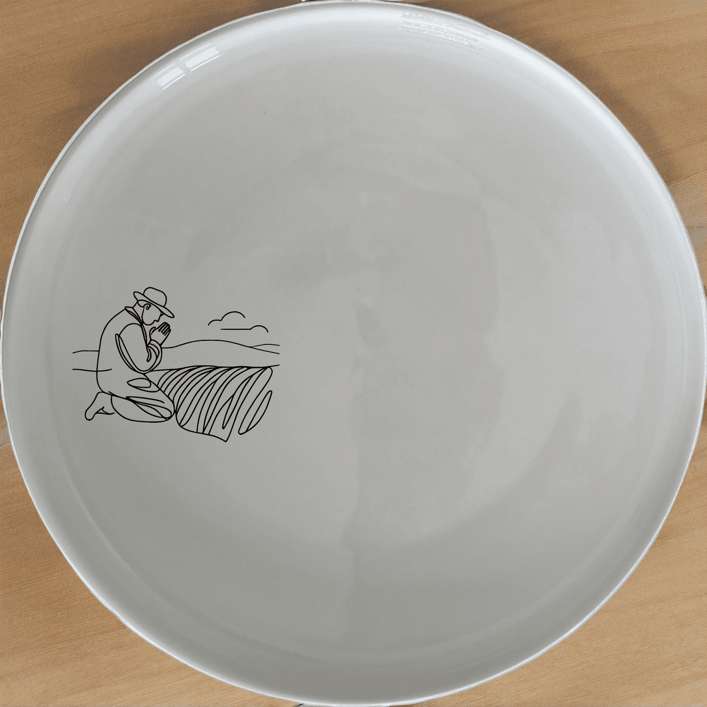 Farmer Praying Field Side Plate Set of 4 - Range 3 offers a unique and artistic design perfect for any dining table.