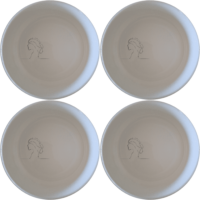Abstract Human Soul Bowl Set of 4 - Range 1 adds a touch of modern art to your dining table with sleek, minimalist design.