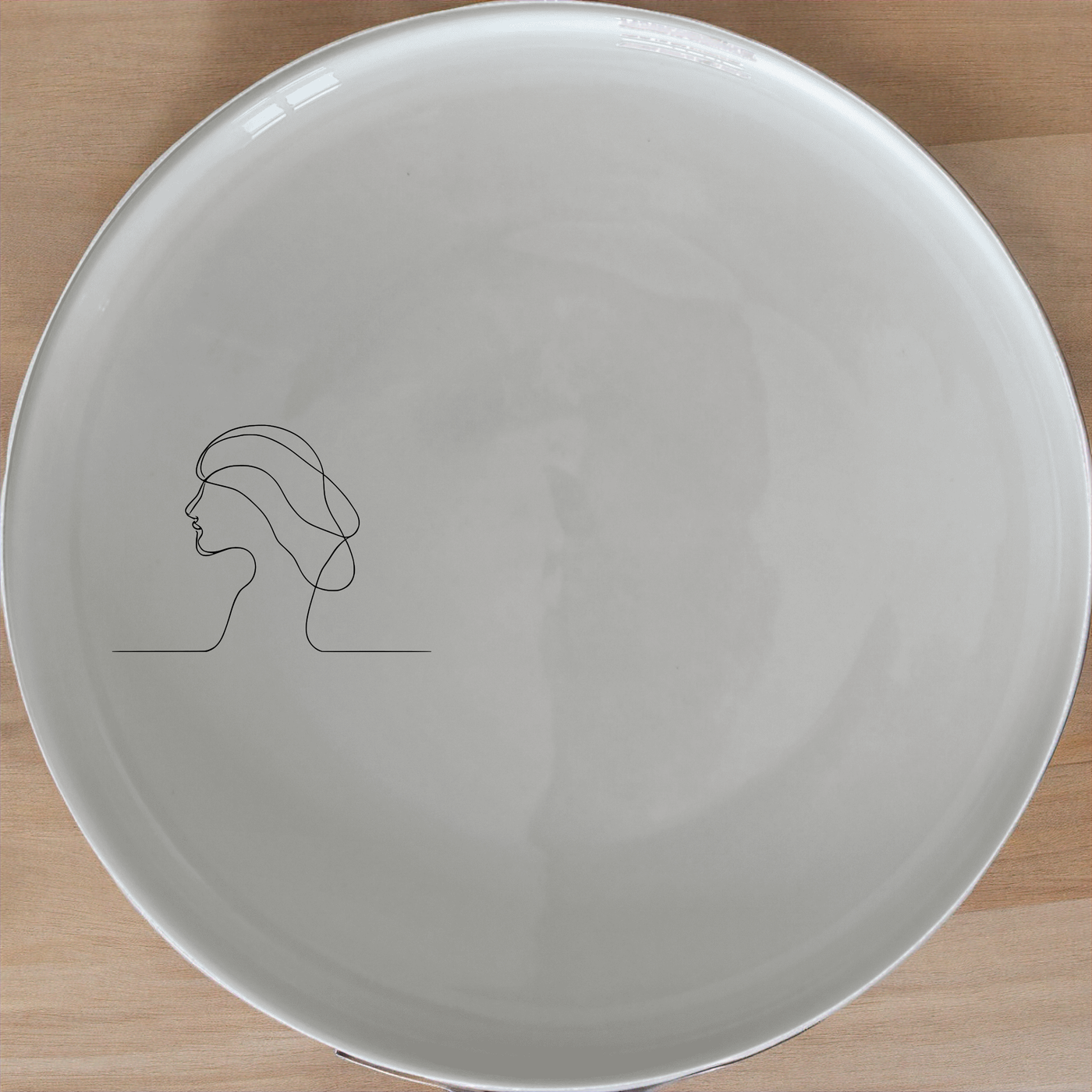 Discover the Abstract Human Soul Dinner Plate Set of 4 - Range 1, a modern and artistic dinnerware collection perfect for any dining occasion.