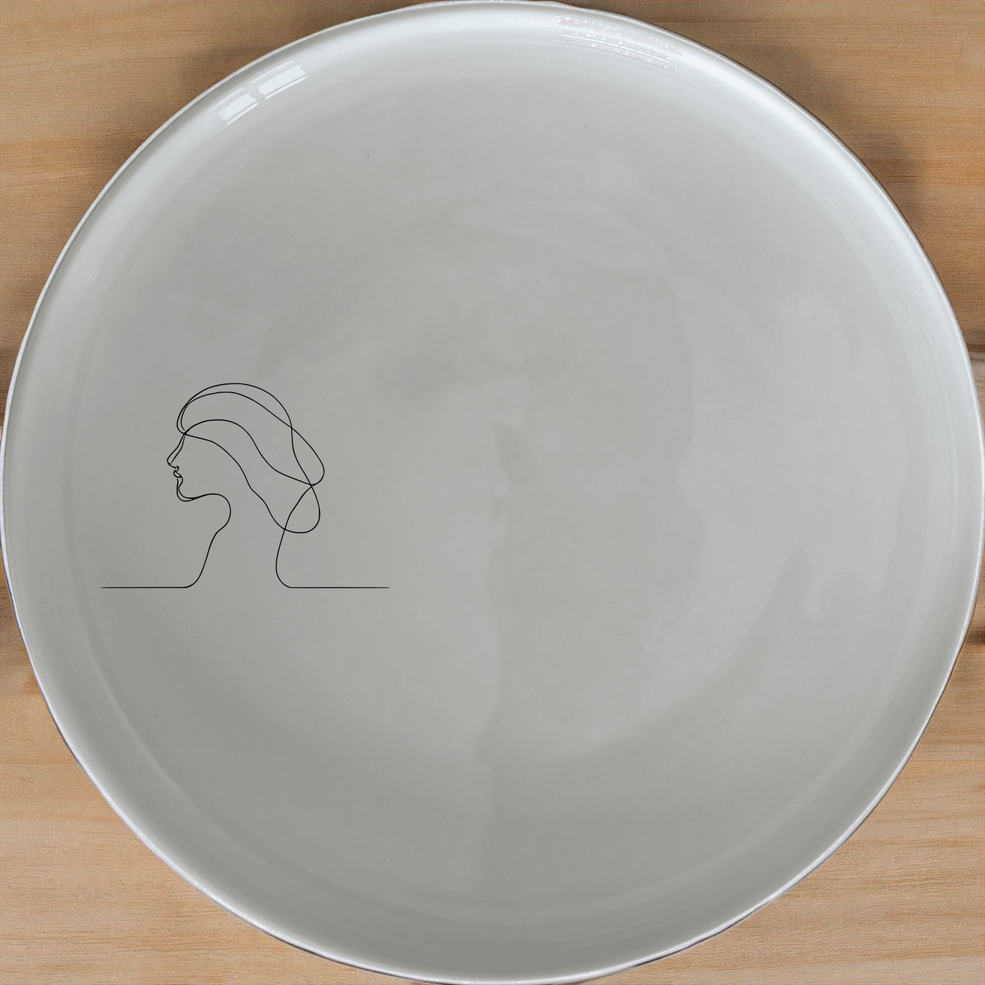 Abstract Human Soul Side Plate Set of 4 - Range 1 offers a modern, artistic touch to your dining experience with sleek, minimalist design.